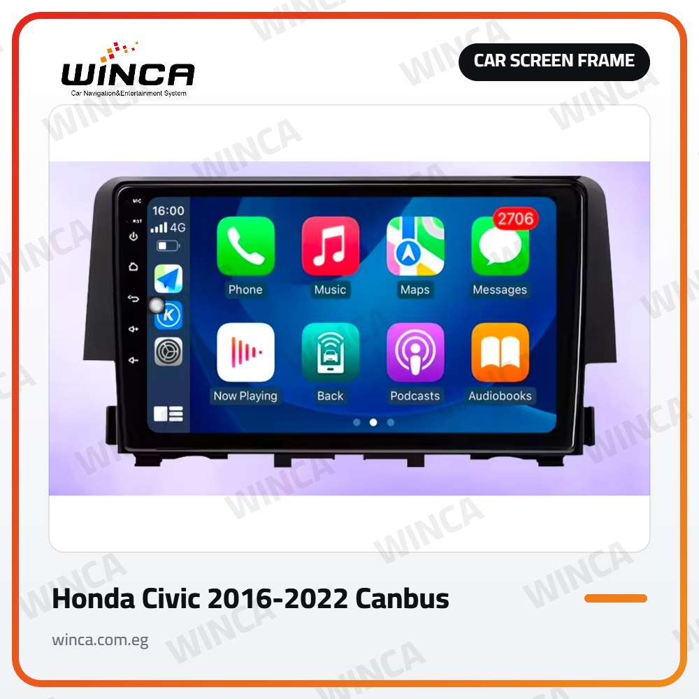 Car Screen Frame for Honda Civic 2016-2022 Canbus