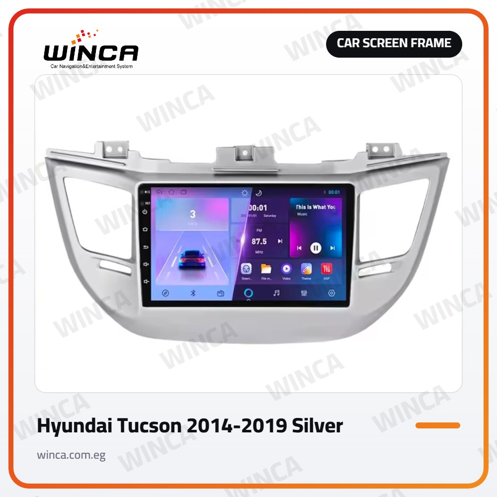 Car Screen Frame for Hyundai Tucson 2014-2019 Silver