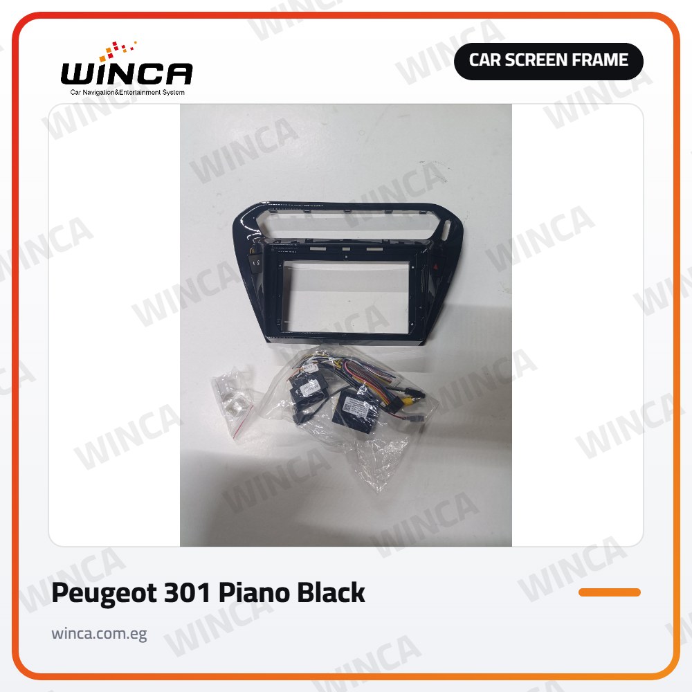 Car Screen Frame for Peugeot 301 Piano Black