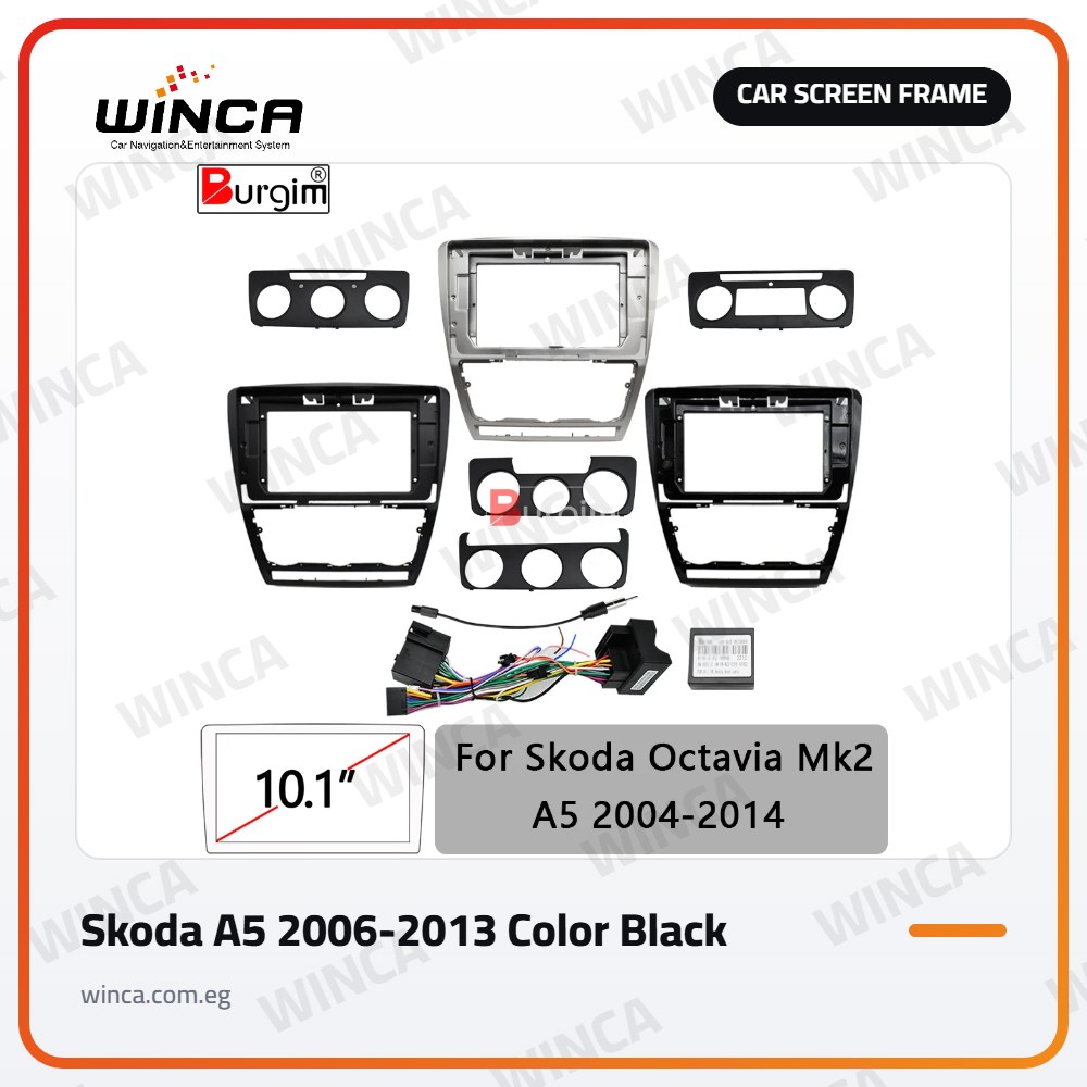 Car Screen Frame for Skoda A5 2006-2013 Color Black