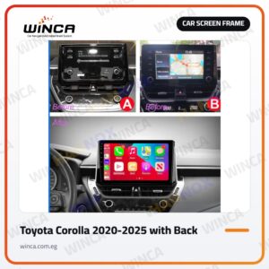 Car Screen Frame for Toyota Corolla 2020-2025 with Back